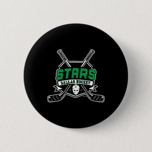 Dallas Stars Hockeyschläger Schwarz Offiziell Lize Button