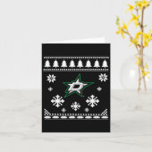 Dallas Stars Ugly Christmas Sweater Holidaze Karte (Gelbe Blume)