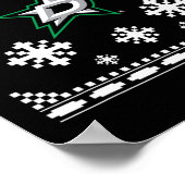 Dallas Stars Ugly Christmas Sweater Holidaze Poster (Ecke)