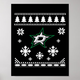 Dallas Stars Ugly Christmas Sweater Holidaze Poster