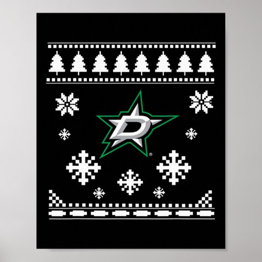 Dallas Stars Ugly Christmas Sweater Holidaze Poster (Vorne)