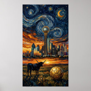 Dallas Sternenhimmel-Silhouette Weltmeisterschaft  Poster