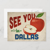 Dallas Texas Apple - Vintage Travel Postkarte (Vorne/Hinten)