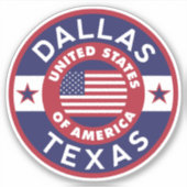DALLAS, Texas Aufkleber (Vorderseite)