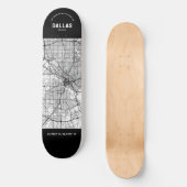 Dallas, Texas City Map Skateboard (Vorderseite)
