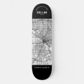Dallas, Texas City Map Skateboard (Vorderseite)