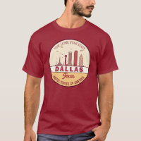 Dallas Texas City Skyline Emblem
