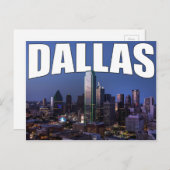 Dallas Texas City Skyline im Abend Postcard Postkarte (Vorne/Hinten)