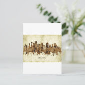 Dallas Texas Cityscape Einladungspostkarte (Stehend Vorderseite)