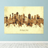 Dallas Texas Cityscape Leinwanddruck (Insitu (Holzboden))