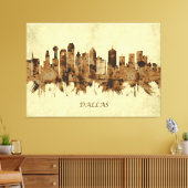 Dallas Texas Cityscape Leinwanddruck (Insitu (Wohnzimmer))