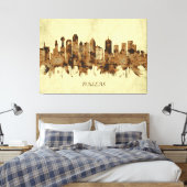 Dallas Texas Cityscape Leinwanddruck (Insitu (Schlafzimmer))