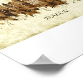 Dallas Texas Cityscape Poster (Ecke)