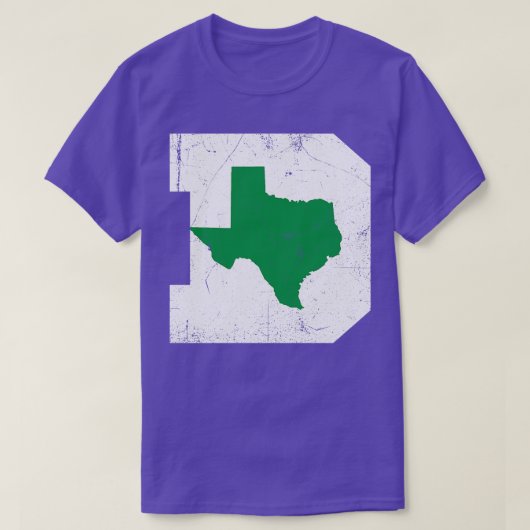 Dallas Texas D Basketball Blue T-Shirt (Design vorne)