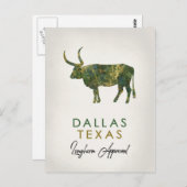Dallas Texas Dark Marble Postkarte (Vorne/Hinten)