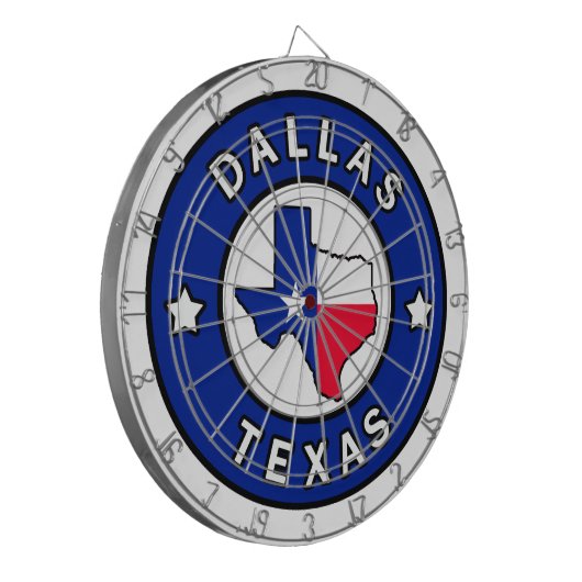 Dallas Texas Dartscheibe (Vorderseite Links)
