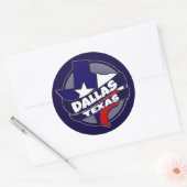 Dallas Texas-Fahne platzt Aufkleber (Umschlag)