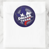 Dallas Texas-Fahne platzt Aufkleber (Tasche)