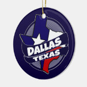 Dallas Texas Fahne platzte Urlaubssornament Keramikornament (Links)