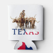 Dallas, Texas, Fahne und Langorne können kühlen Dosenkühler (Rückseite)