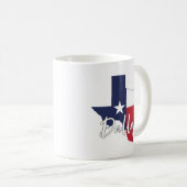 Dallas, Texas Flag Map Kaffeetasse (VorderseiteRechts)