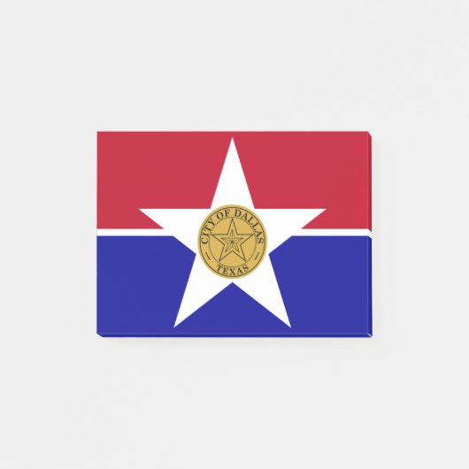 Dallas Texas Flag Post-it Klebezettel (Vorderseite)