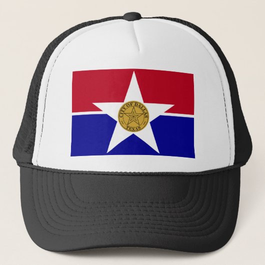 Dallas Texas Flag Truckerkappe (Vorderseite)