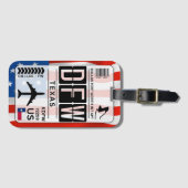 Dallas Texas Gepäck Tag Gepäckanhänger (Vorderseite (Horizontal))