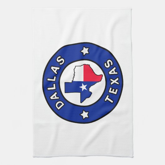 Dallas Texas Geschirrtuch (Vertikal)