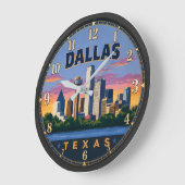 Dallas Texas Große Wanduhr (Winkel)