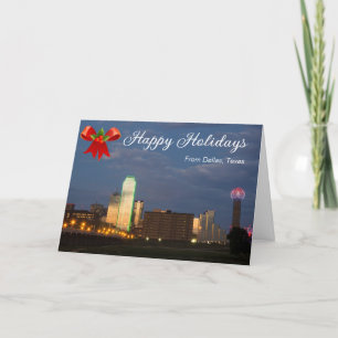 Dallas Texas Happy Holiday Card Weihnachten Dankeskarte