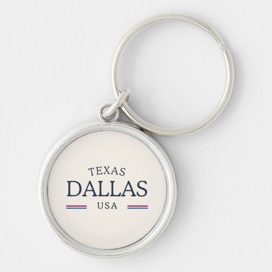Dallas Texas Heritage - Klassische Creme Schlüsselanhänger (Vorne)