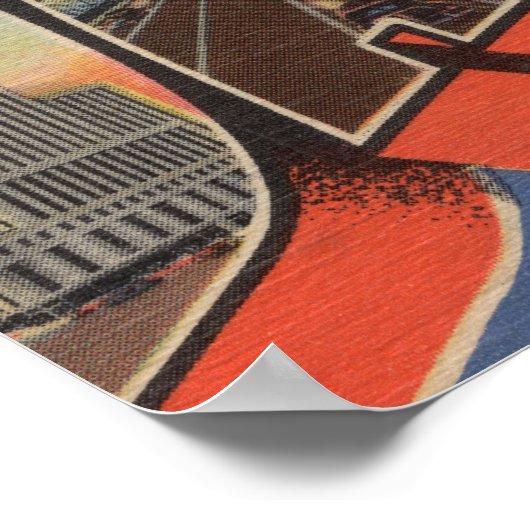 Dallas, Texas - Howdy From - Large Letter Scenes Poster (Ecke)