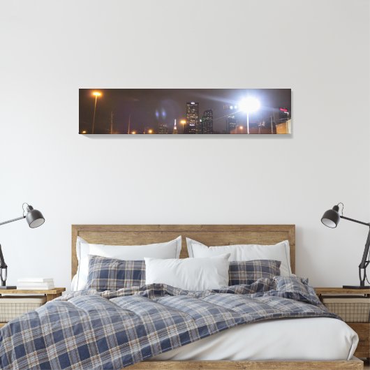 Dallas, Texas in der Nacht Leinwanddruck (Insitu (Schlafzimmer))