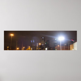 Dallas, Texas in der Nacht Poster