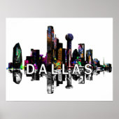 Dallas, Texas in Graffiti Poster (Vorne)