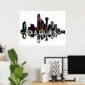 Dallas, Texas in Graffiti Poster (Heimbüro)