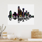 Dallas, Texas in Graffiti Poster (Küche)