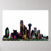 Dallas, Texas in Graffiti Poster (Vorne)