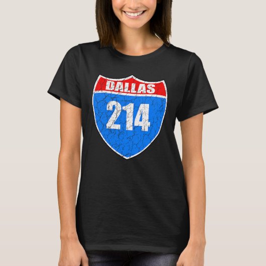 Dallas Texas Interstate 45 Pride Represent 214 Dis T-Shirt (Vorderseite)