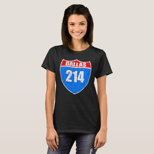 Dallas Texas Interstate 45 Pride Represent 214 Dis T-Shirt (Vorne ganz)