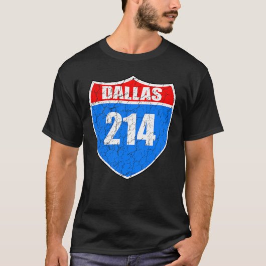 Dallas Texas Interstate 45 Pride Represent 214 Dis T-Shirt (Vorderseite)
