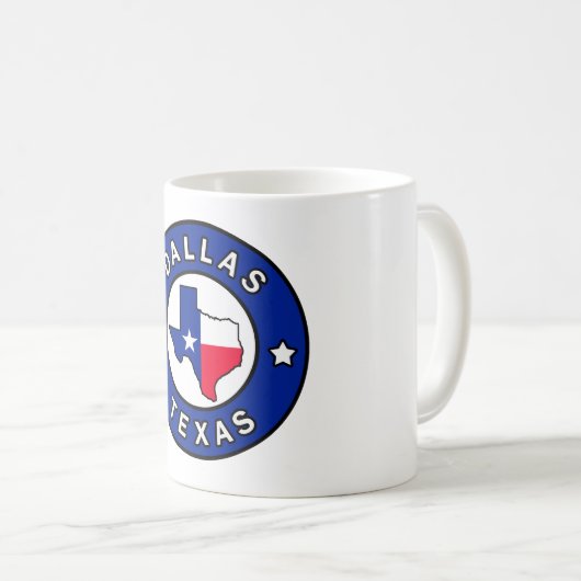 Dallas Texas Kaffeetasse (VorderseiteRechts)