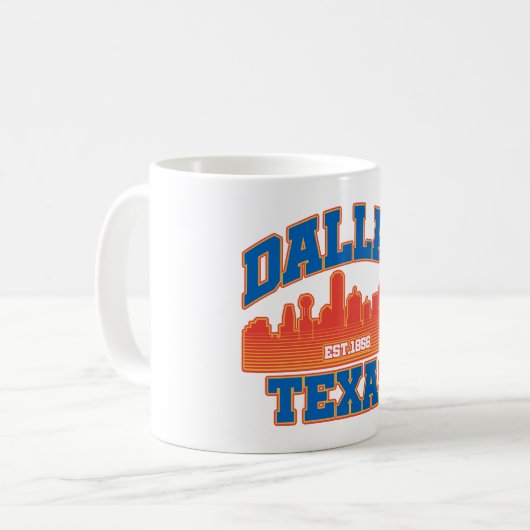 Dallas, Texas Kaffeetasse (Vorderseite Links)