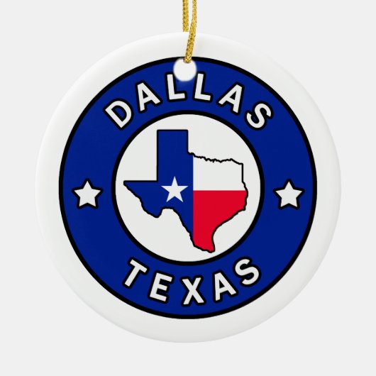 Dallas Texas Keramik Ornament (Vorne)