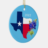 Dallas, Texas Kontur und Bluebonnets Ornament (Rechts)