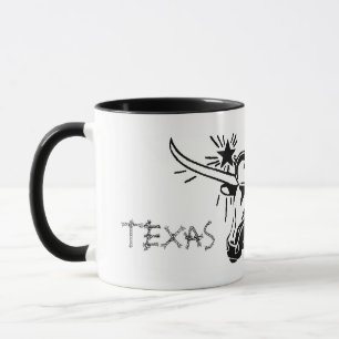 Dallas Texas Longhorn Keramik Tasse