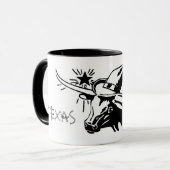 Dallas Texas Longhorn Keramik Tasse (Vorderseite Links)