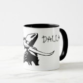 Dallas Texas Longhorn Keramik Tasse (VorderseiteRechts)