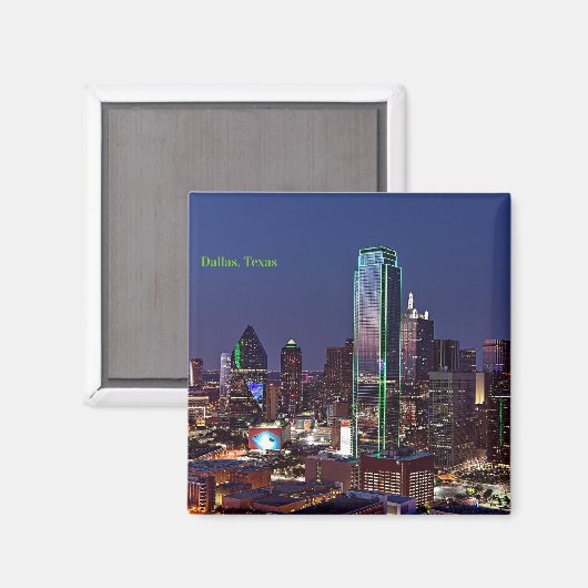 Dallas, Texas-Luftbild, Magnet (Vorderseite/Rückseite)